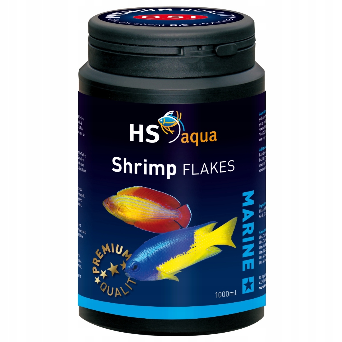 Levně Hs Osi Marine Shrimp Flakes 1000 ml krmivo pro mořské ryby, vločky
