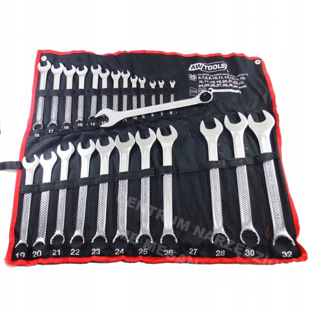 Kľúče Ploché 6-32 mm Komplet 25 Ks Awtools
