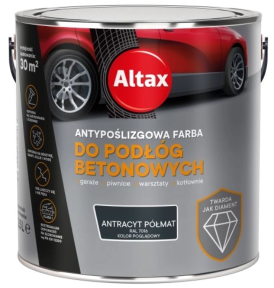 Altax Protiskluzová Barva Na Betonové Podlahy 2,5 L Antracit Polomatná 7016