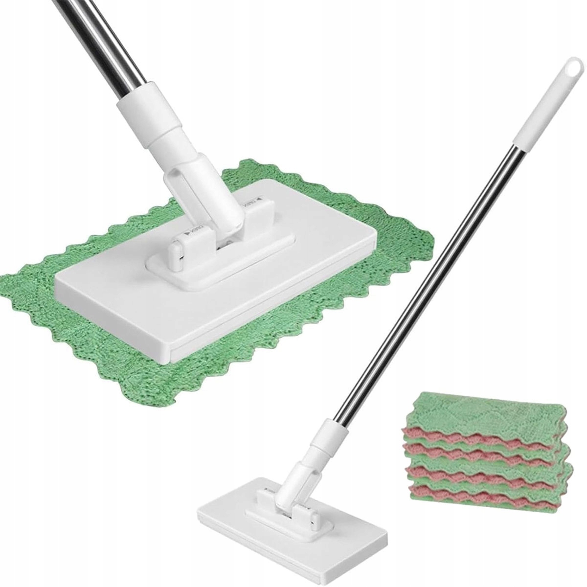 Levně Plochý Mop Na Mytí Oken A Podlah 100 CM Za Mokra I Za Sucha 2V1