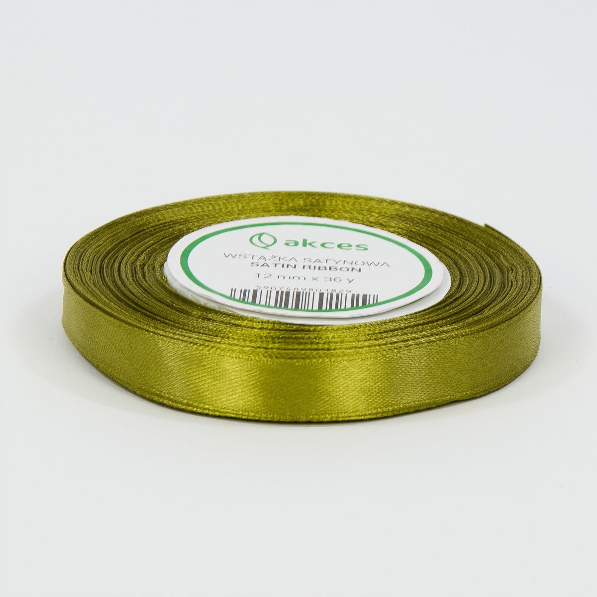 

Tasiemka satynowa wstążka oliwkowa 12mm 32 metry