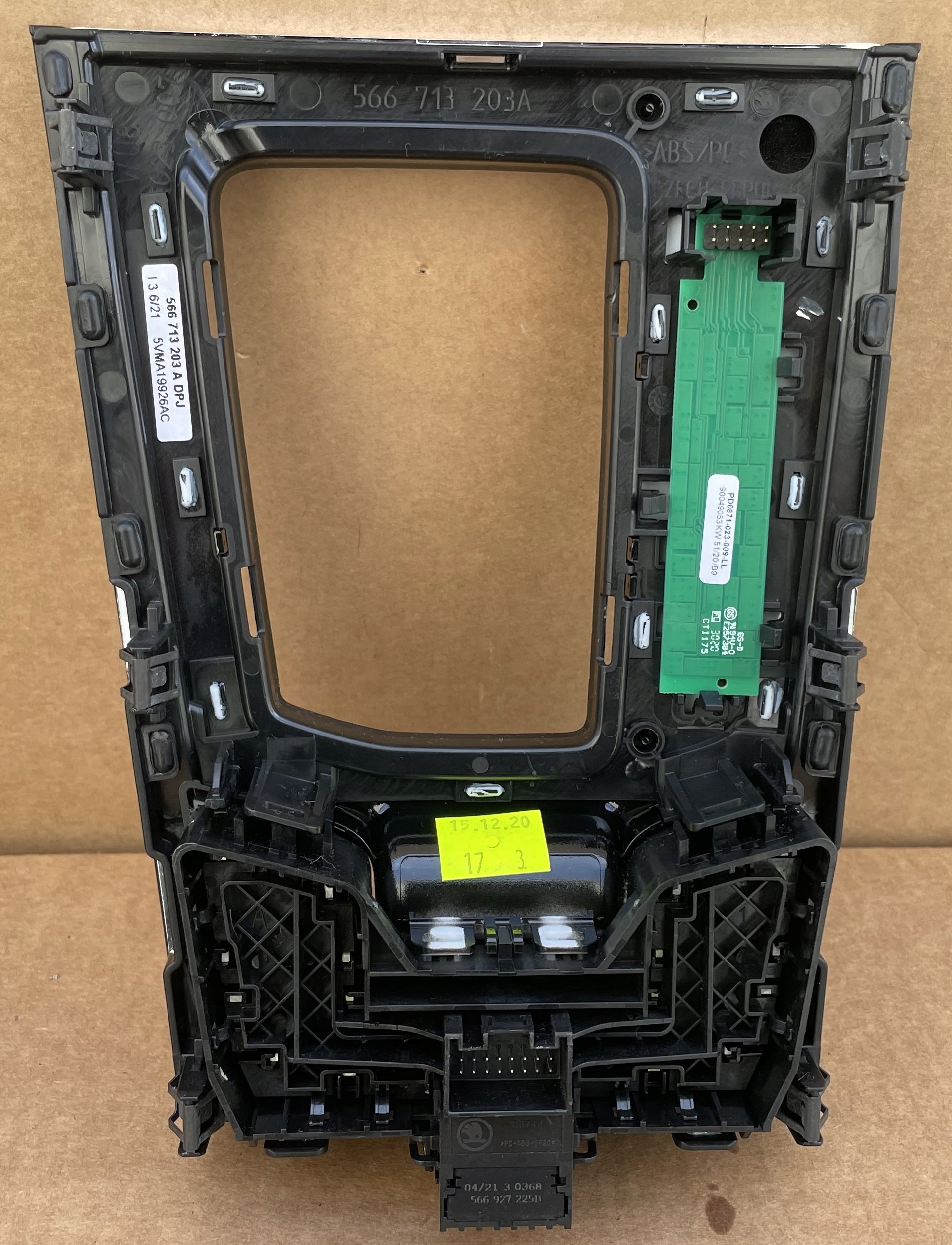 frame PANEL SKODA KAROQ KODIAQ 566713203A original PIANO BLACK
