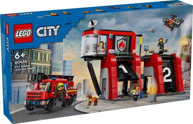 stavebnice Lego City 60414 Hasičská stanice s hasičským autem