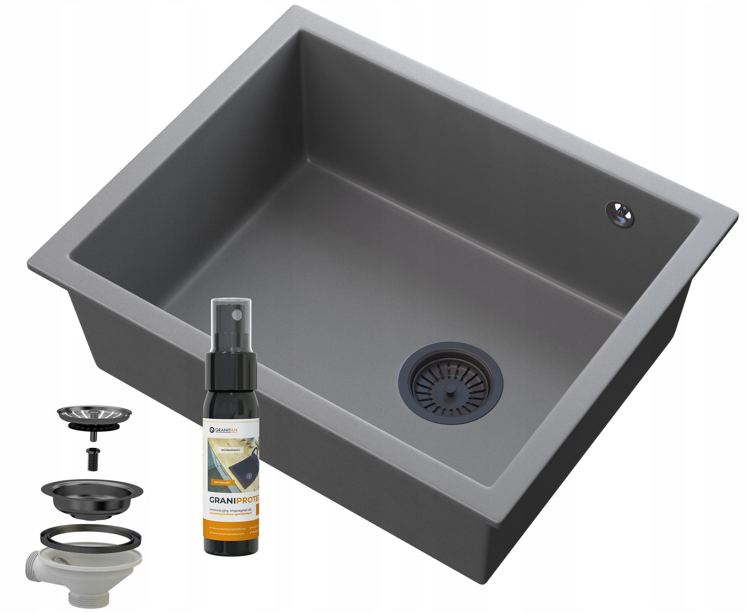 Šedý Poddoskový Drez, Čierny, Závesný Salix