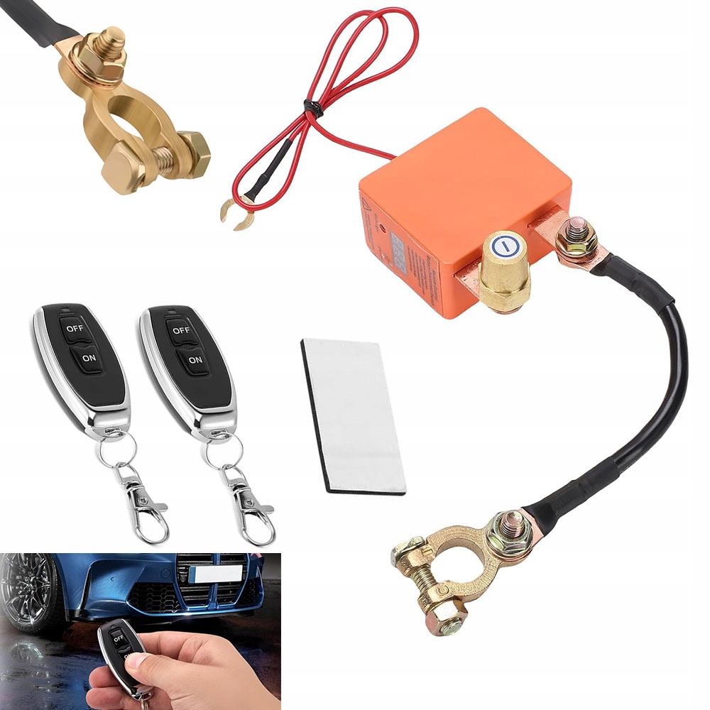 Dálkový automatický vypínač odpojovač akumulátoru 12V 240A Z 2x dálkové ovládání