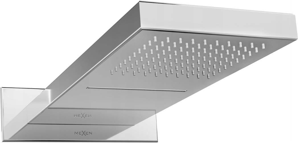 Mexen Waterfall Chrómová Dažďová Sprcha 50x22cm, 2-funkčná Nástenná