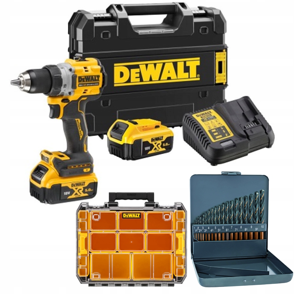 wiertarko-wkrętarka akumulatorowa, 2x5.0Ah, 18V Xr, DeWalt [DCD800P2T-QW]