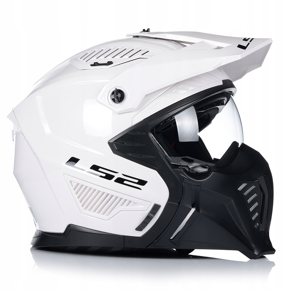 KASK MOTOCYKLOWY 4w1 LS2 OF606 BIAŁY ODPINANA SZCZĘKA + DASZEK + 2x SZYBA Rodzaj lakieru błyszczący