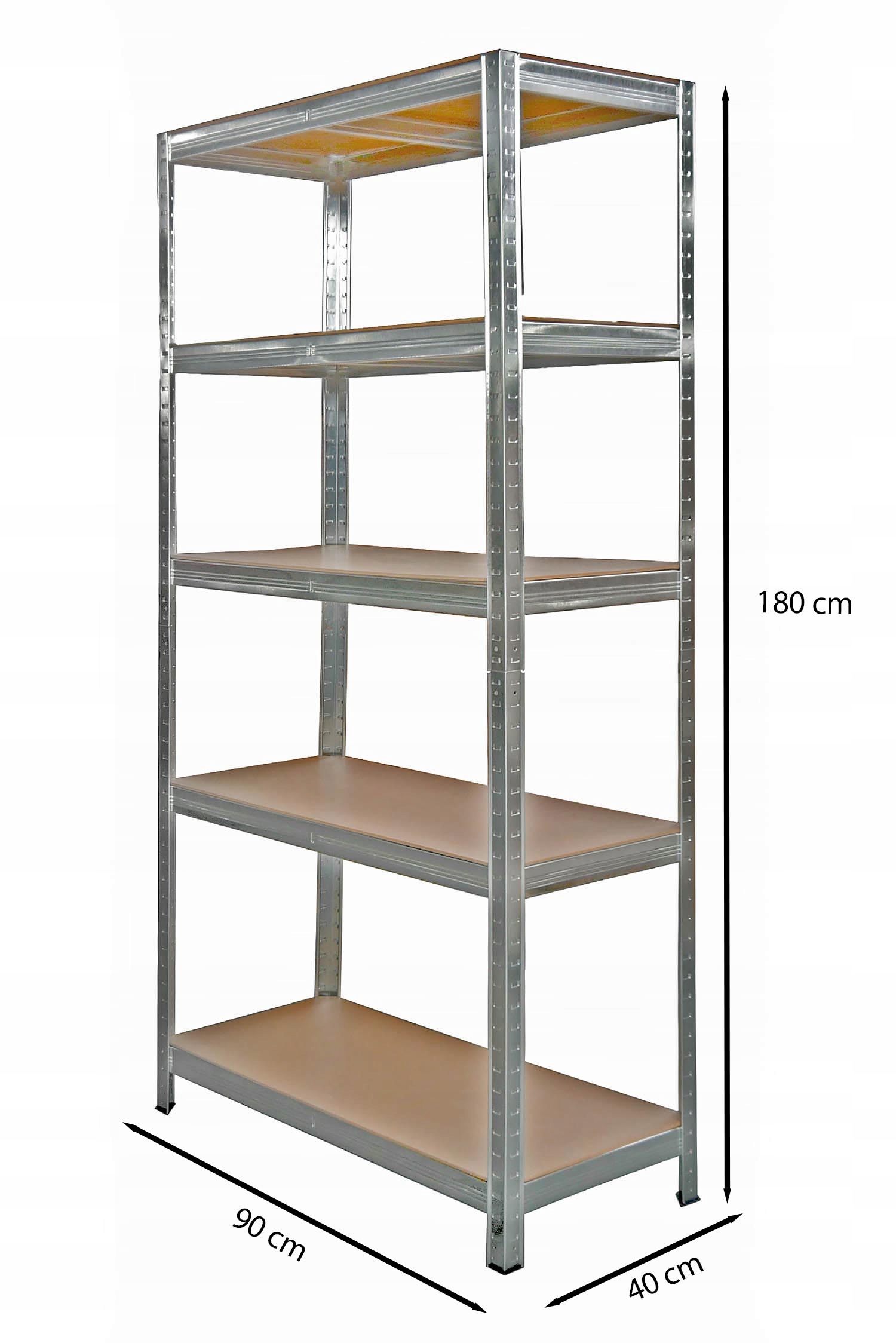 Kovový skladový regál Ktd 180 x 90 x 40 cm max 175 kg na polici