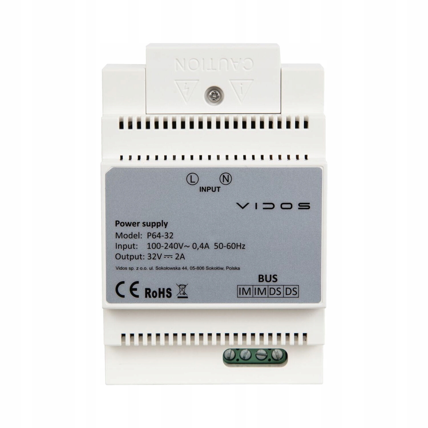 Zasilacz Din Vidos 2IP P64-32