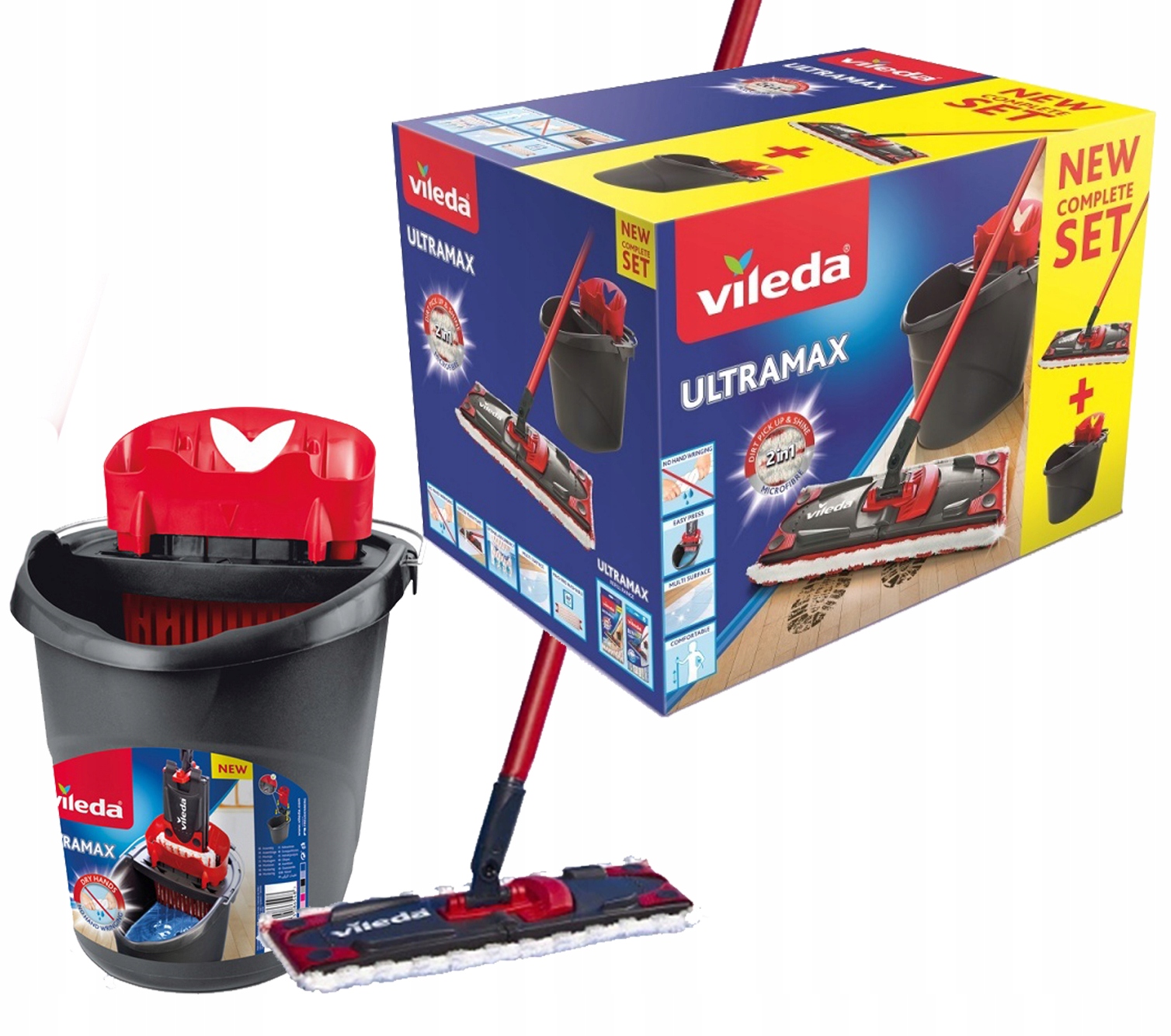 Mop Vileda Ultramax Box Zestaw Wiadro Wyciskacz