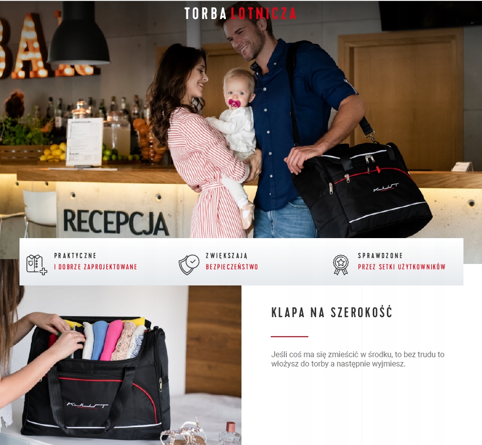 KJUST TORBY DO BAGAZNIKA ALFA ROMEO STELVIO 2017r Weight with packaging 7 8 kg