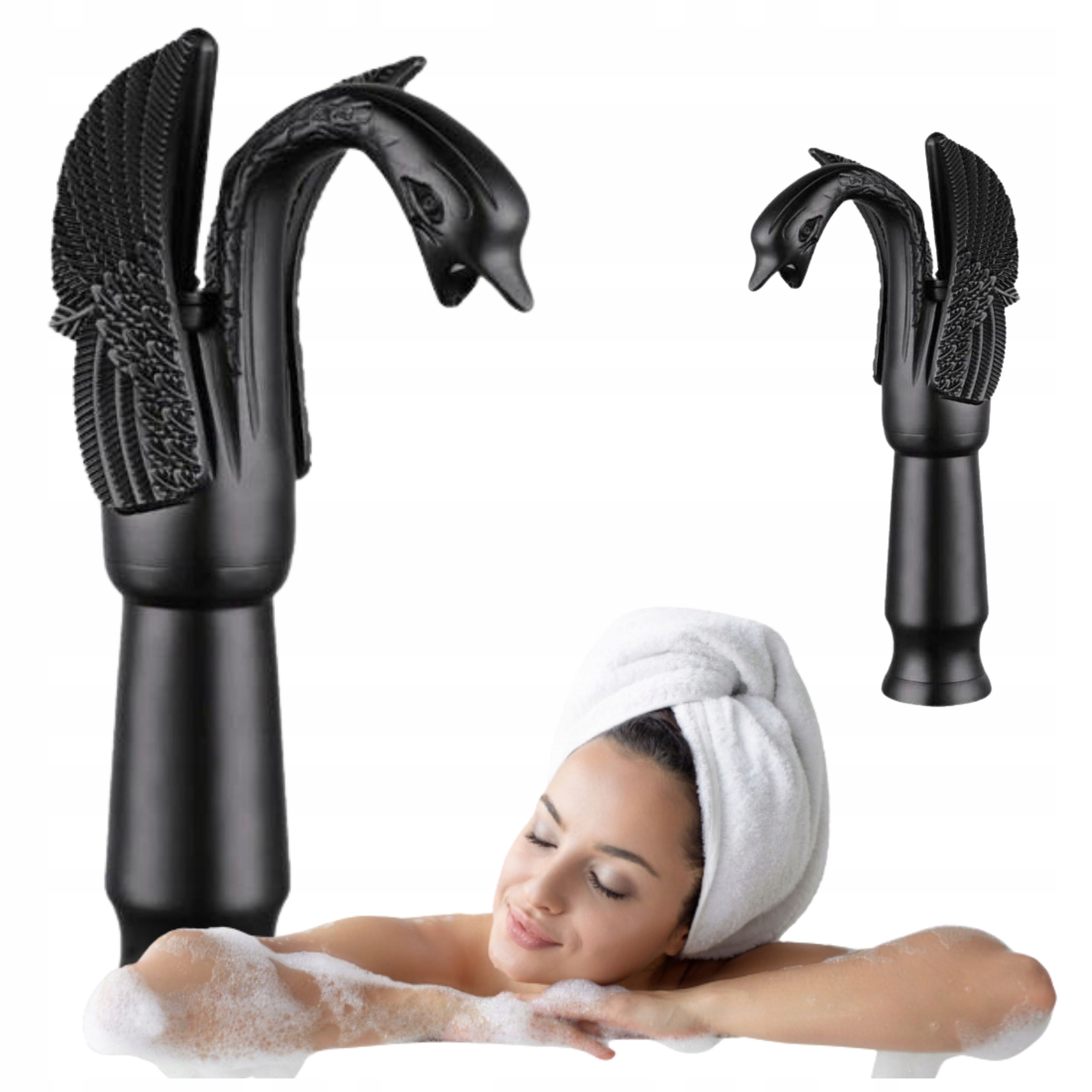 Umyvadlová Stojánková Baterie Swenna Černá Vysoká Retro Perlátor