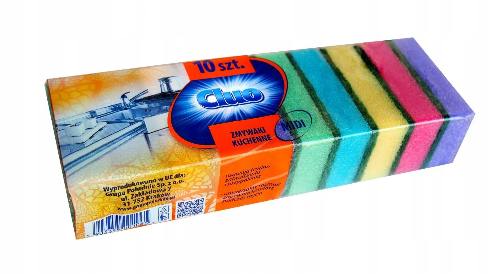 

Cluo Skuteczny zmywak kuchenny MIDI, 10 sztuk