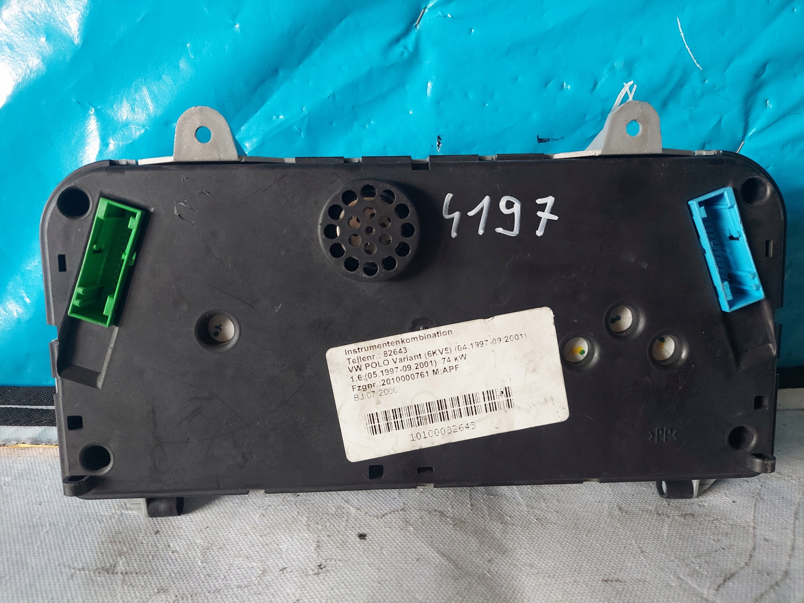 dials clock VW POLO 6K 1.6 B 6K9920806F