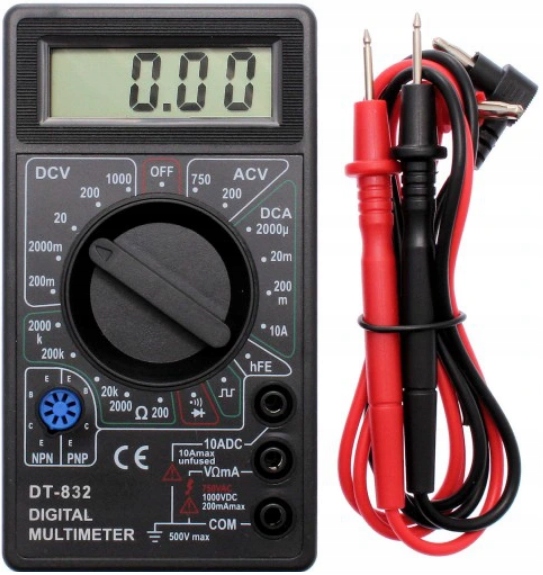 MIERNIK CYFROWY MULTIMETR UNIWERSALNY PRĄDU LCD tester ELEKTRYCZY INSTALACJ