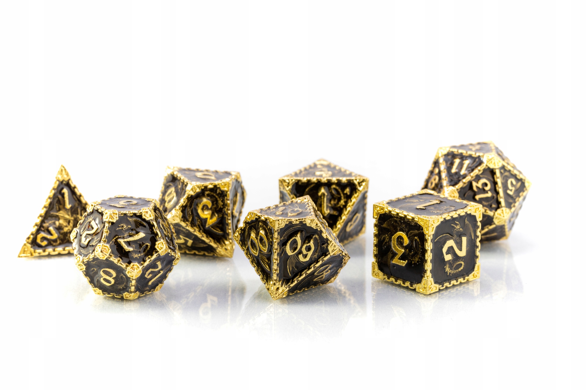 SMOCZA KRYJÓWKA ZESTAW 7 METALOWYCH KOŚCI RPG