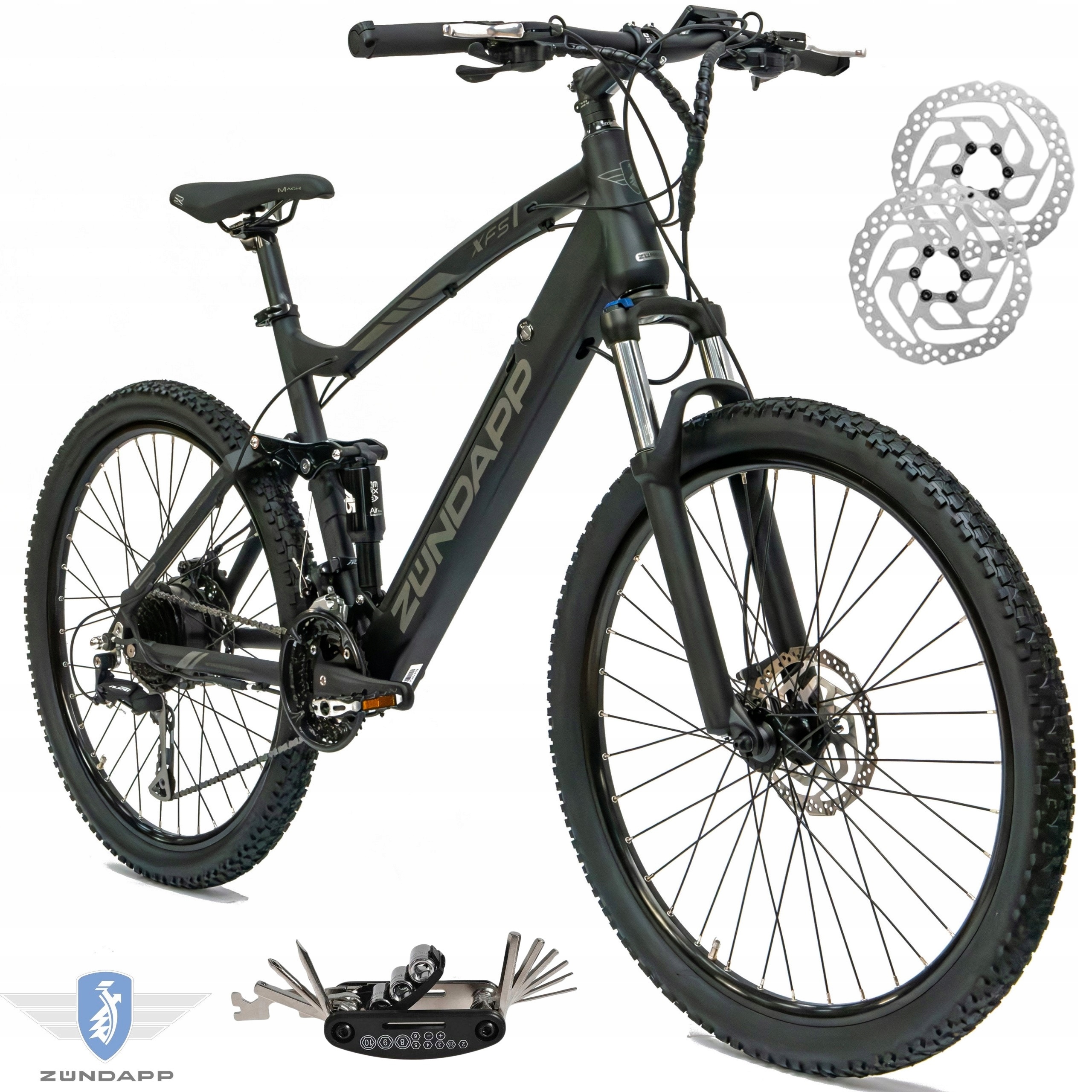 Rower Elektryczny Męski Damski Górski 27,5 504Wh Shimano Alivio Hydraulika