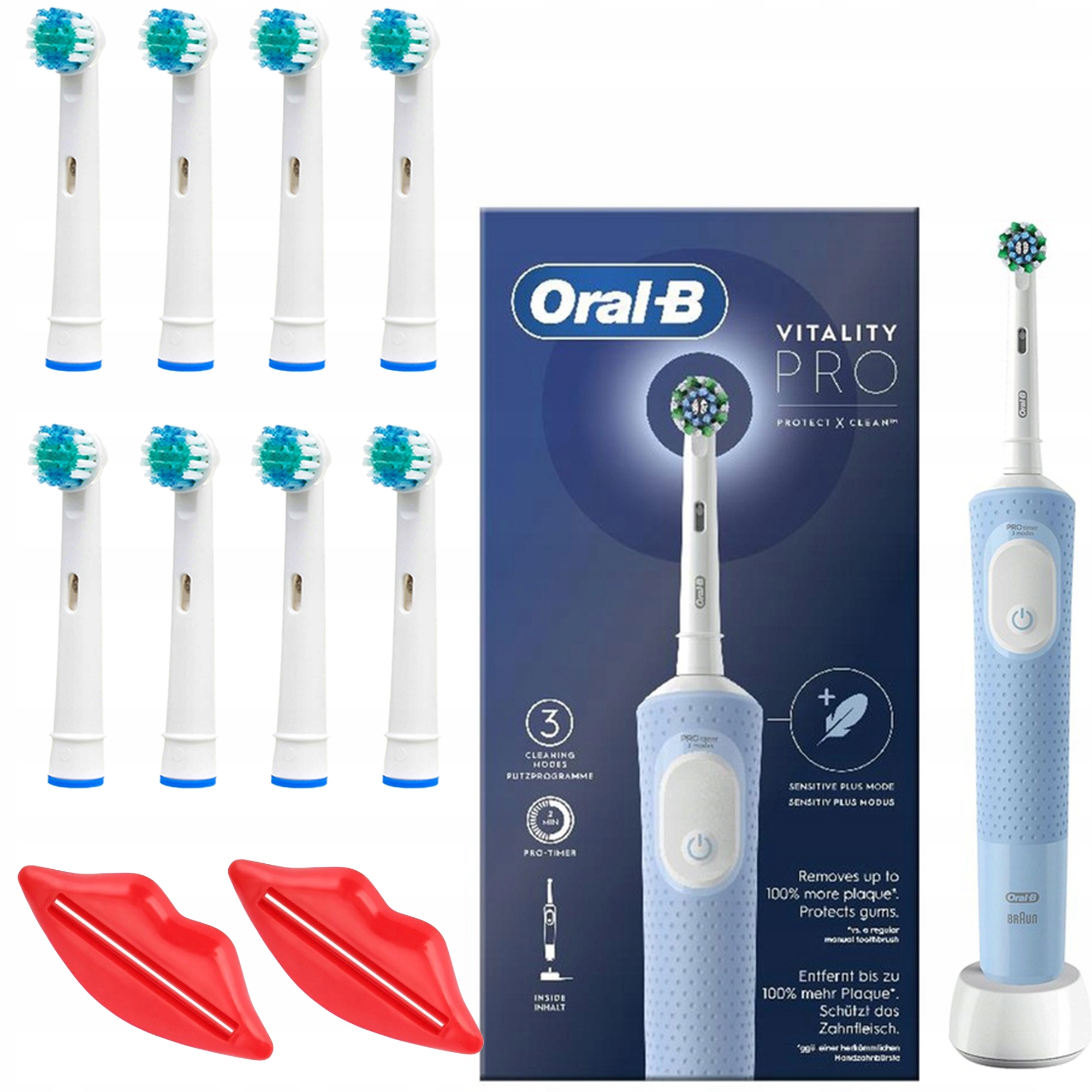 Szczoteczka Elektryczna Oral-b Vitality Pro Niebieska Dodatki końcówki