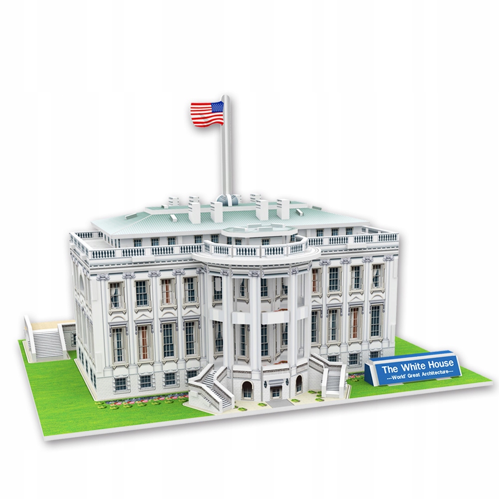 Puzzle 3D White House Biały Dom Premium Dla Dzieci i Dorosłych 24cm 34el.