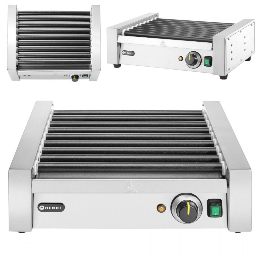 Podgrzewacz Grill Rolkowy Do Parówek Hot Dogów 9 Rolek Hendi 268605