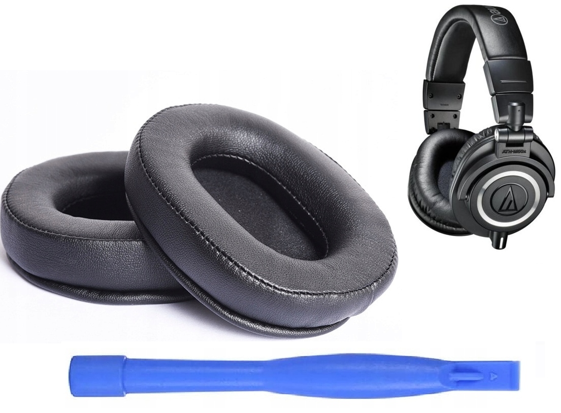 Nauszniki Do Audio-technica ATH-M50x M40x M30X M20X MSR7 Skóra Naturalna