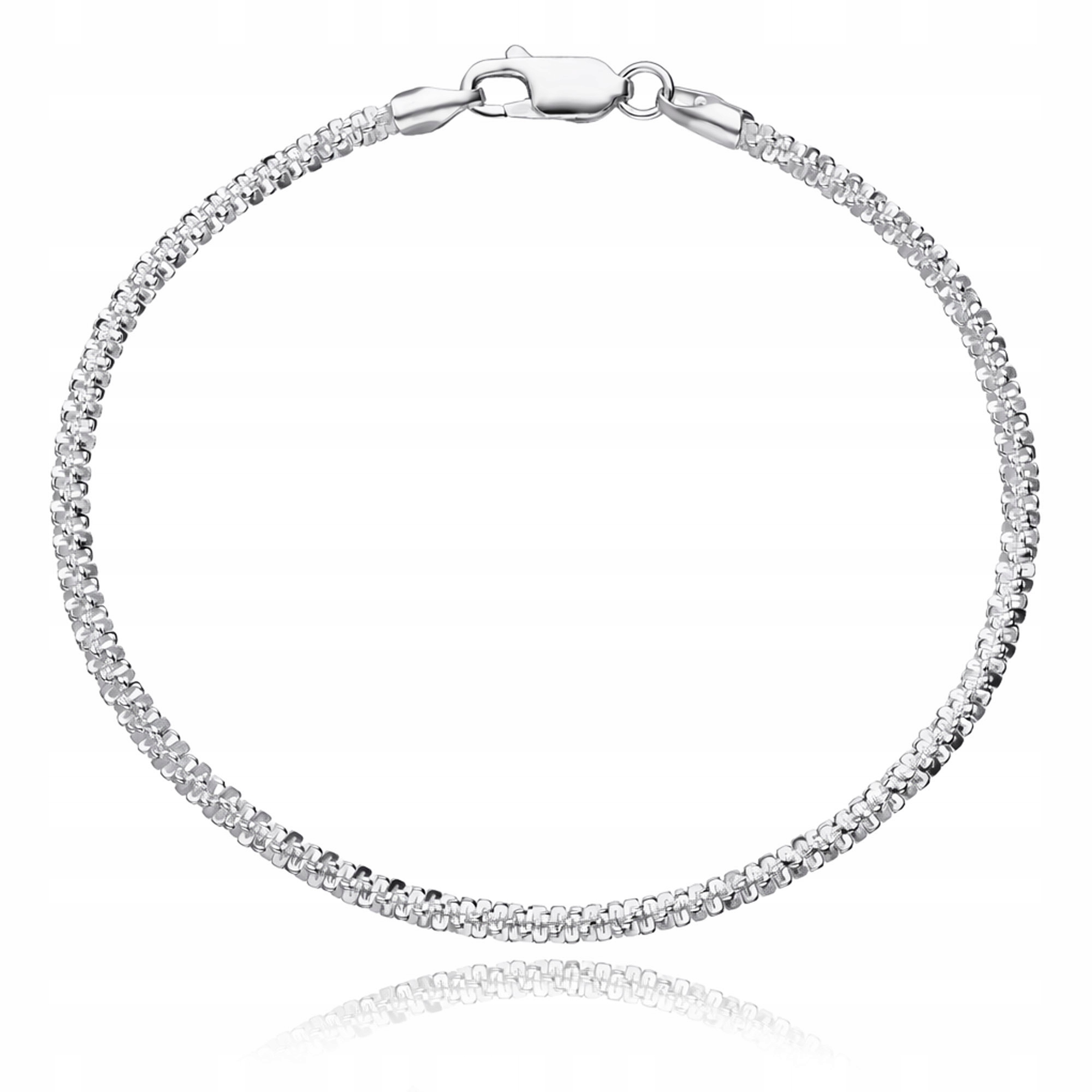 Stříbrný náramek Daisy 925, dámský elegantní, pevný, klasický, 19 Cm