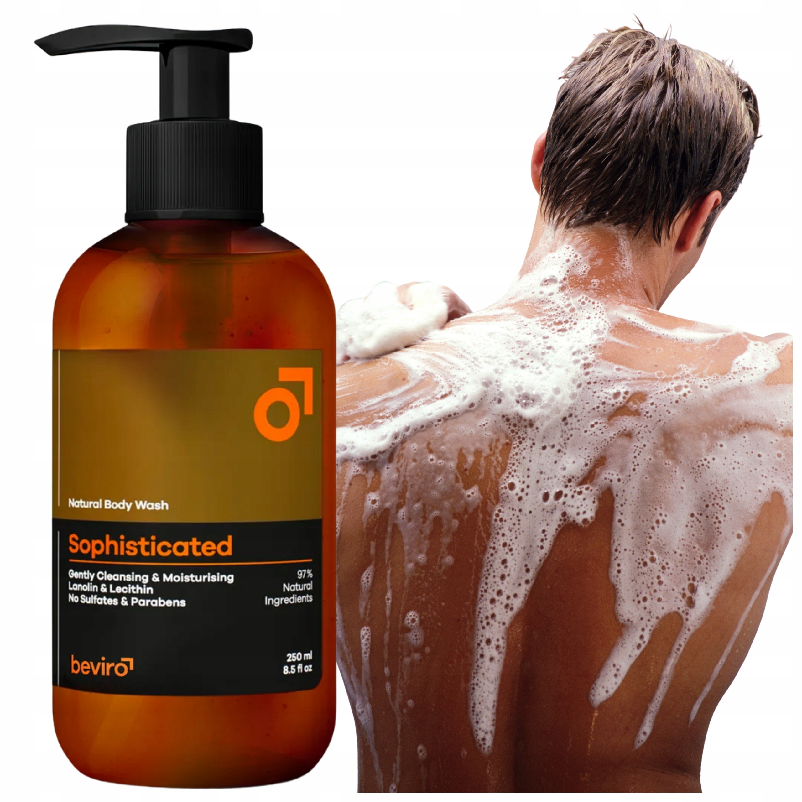 Gel na mytí těla Beviro Natural Body Wash Sophisticated Přírodní 250 ml