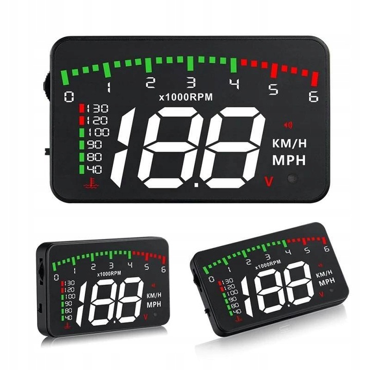WYŚWIETLACZ PROJEKTOR LED LCD HUD PRĘDKOŚĆ ZEGAR