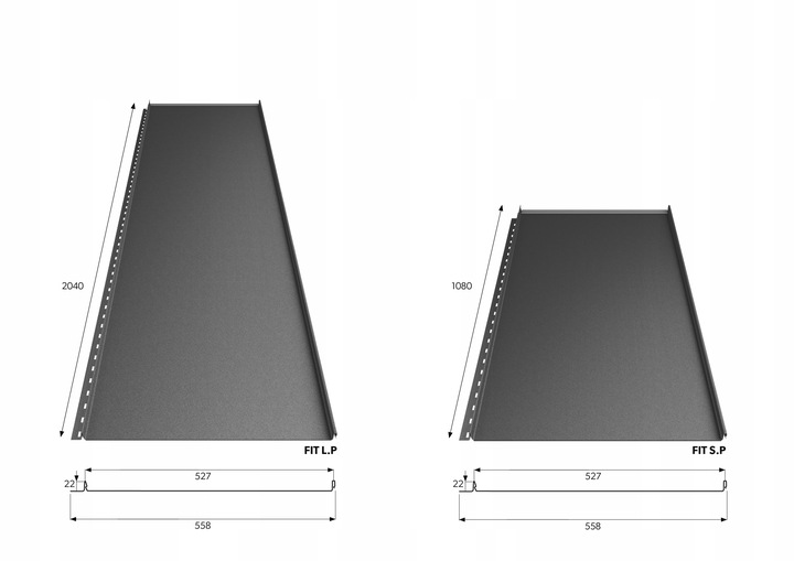 Blacha na Rąbek Panel na Rąbek FIT-S panel na klik Rodzaj pokrycia inny rodzaj