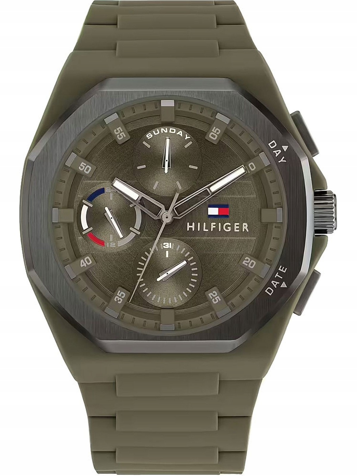 Zegarek Męski Tommy Hilfiger Neo Zielony Datownik 50M Dla Chłopaka