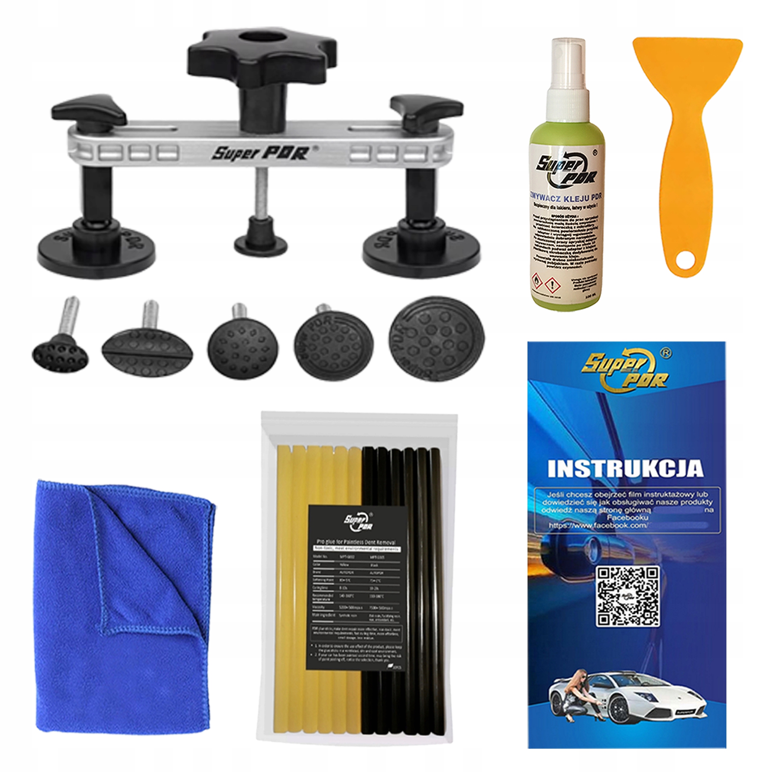 ZESTAW PDR DO USUWANIA WGNIECEŃ WGNIOTEK KAROSERII