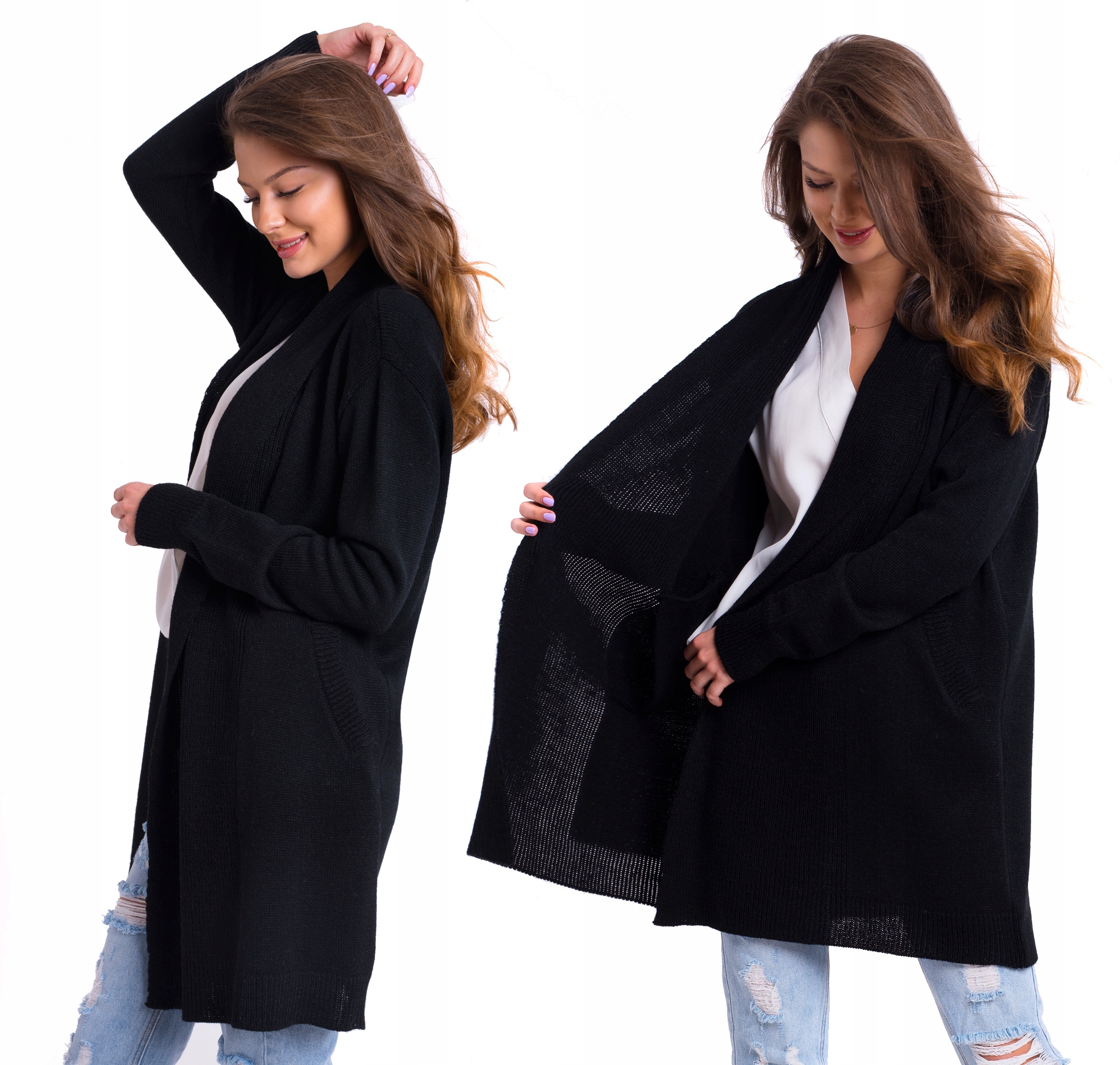 

Colin Kardigan Z Szalowym Kołnierzem I Kieszeniami