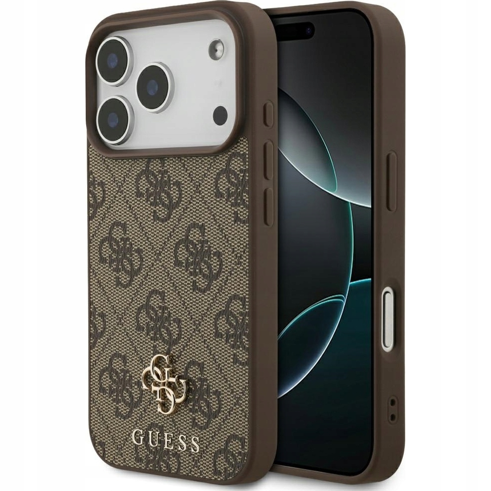Etui Guess 4G Small Classic Logo MagSafe na iPhone 17 Pro brązowe Guess