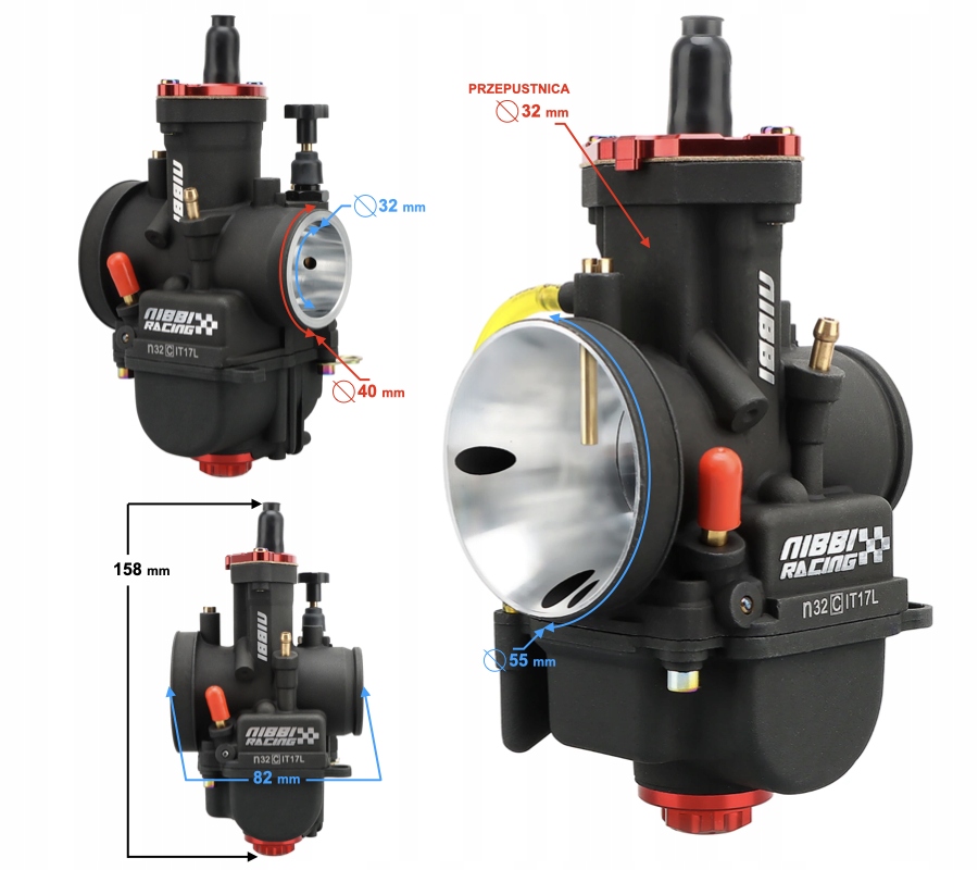 Gaźnik NIBBI PWK32 32mm Racing Stan opakowania oryginalne