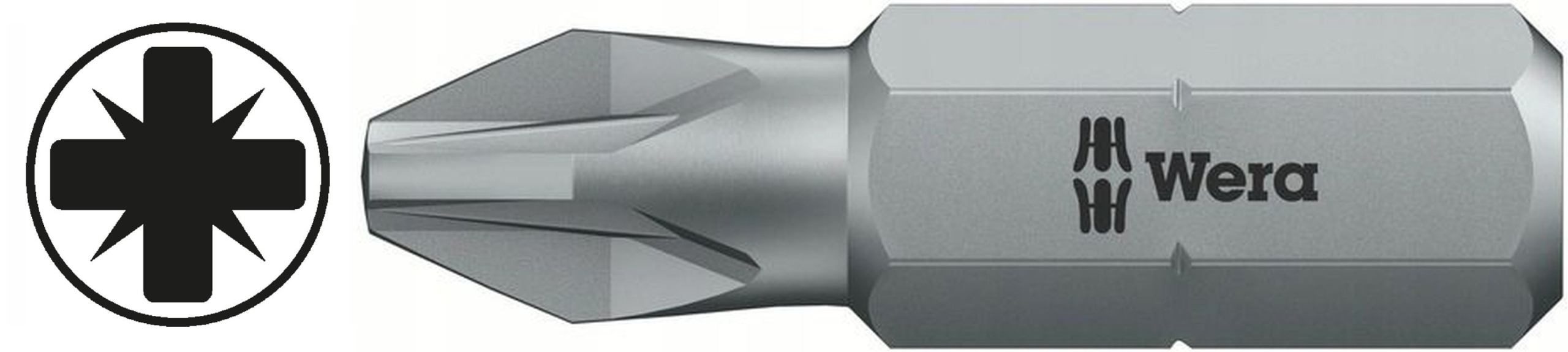WERA 855/1 Z Bit Grot PZ2 Pozidriv PZ 2 25mm 1szt 05072082001
