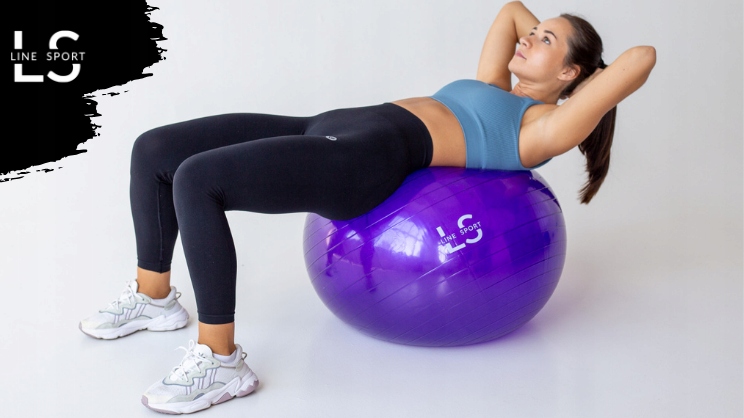 PIŁKA REHABILITACYJNA GIMNASTYCZNA KLASYCZNA 75CM FITNESS PILATES LINESPORT EAN (GTIN) 5905123602191