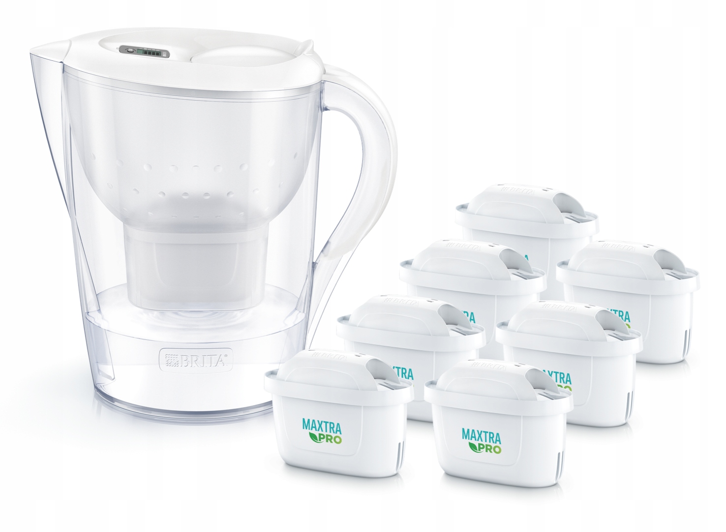 Brita Marella XL dzbanek filtrujący biały 7x filtr Maxtra Pure Performance