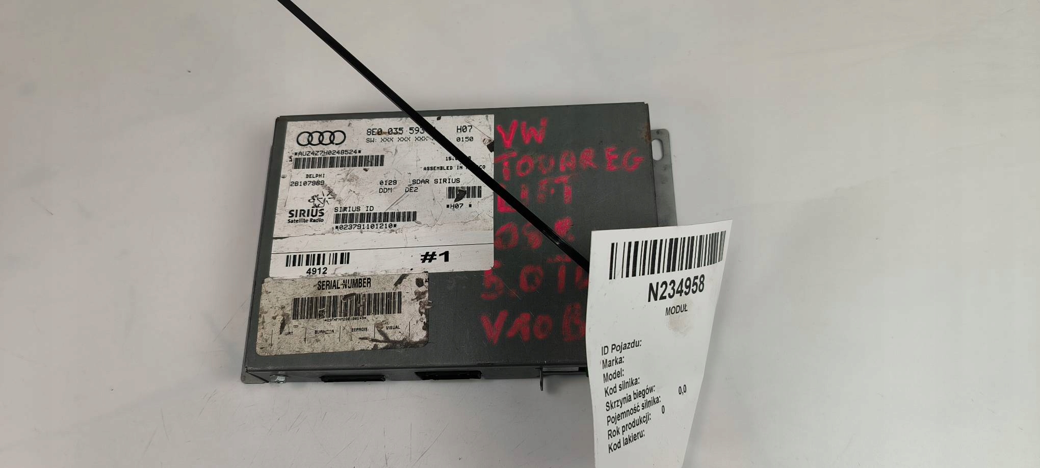 modulo RADIA 8E0035593M VOLKSWAGEN TOUAREG e LIFT