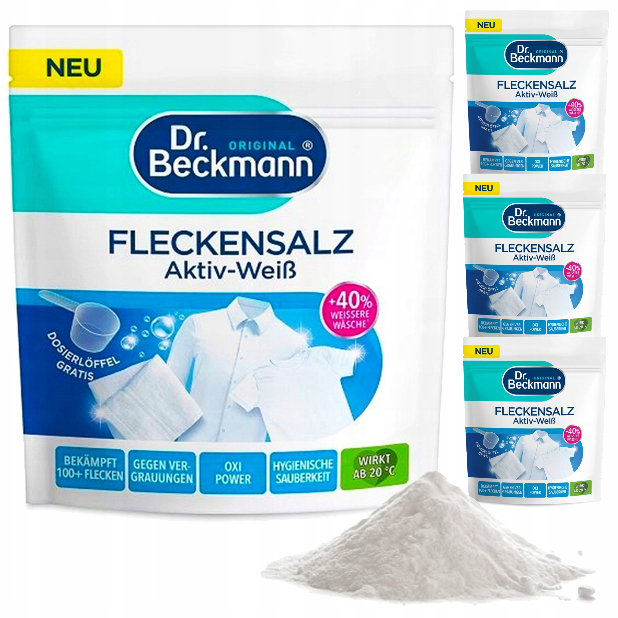 Levně Dr. Beckmann Odstraňovač skvrn na bílé od 20°C Odstraňovač skvrn Active White 400G