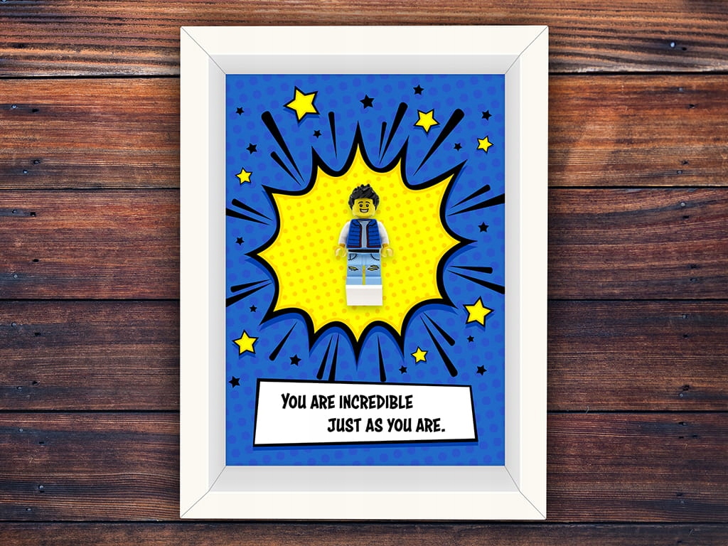 Personalizovaná figurka Rámeček vytvořte si vlastní figurku z Lego dílů