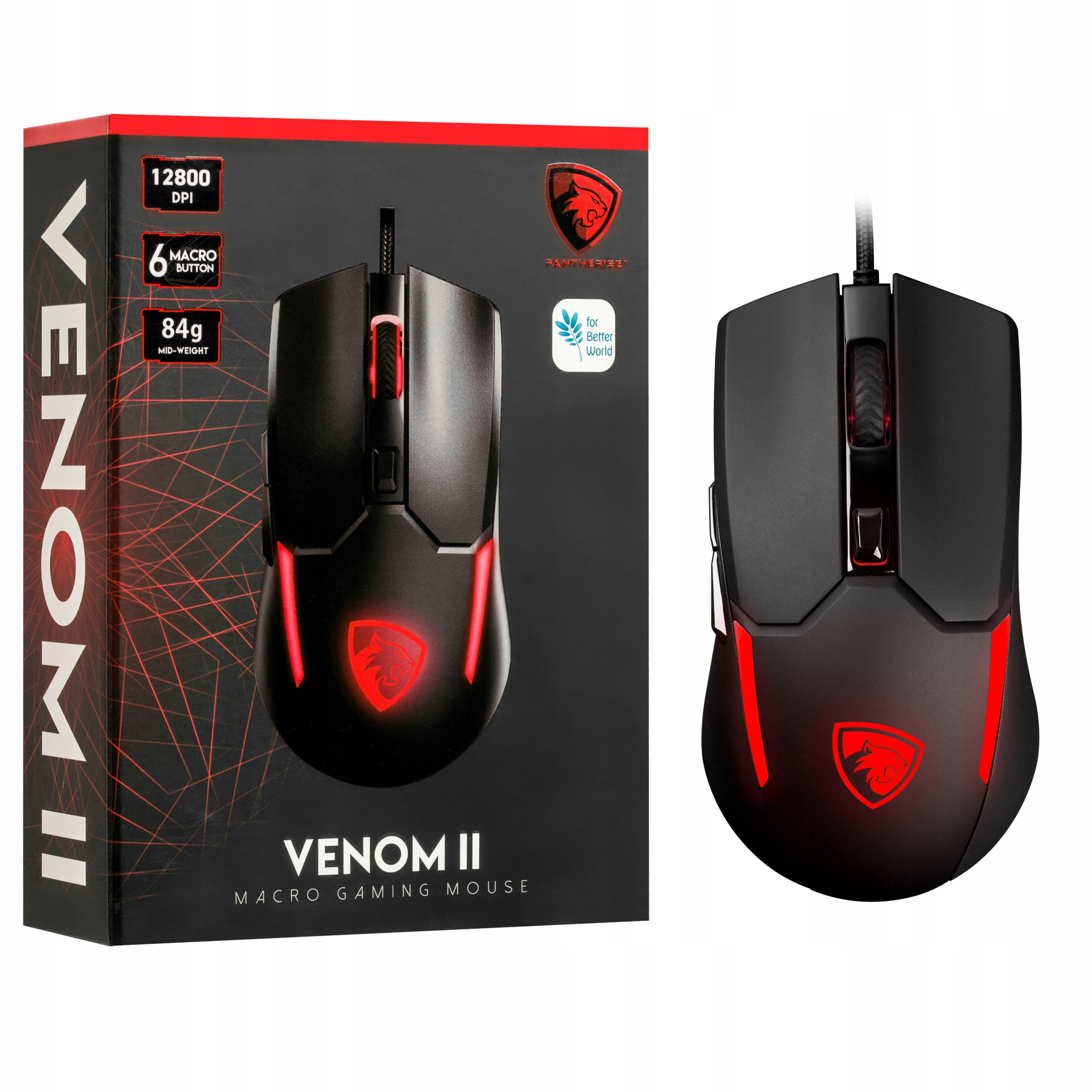 Myszka przewodowa Pantherise Venom II sensor optyczny