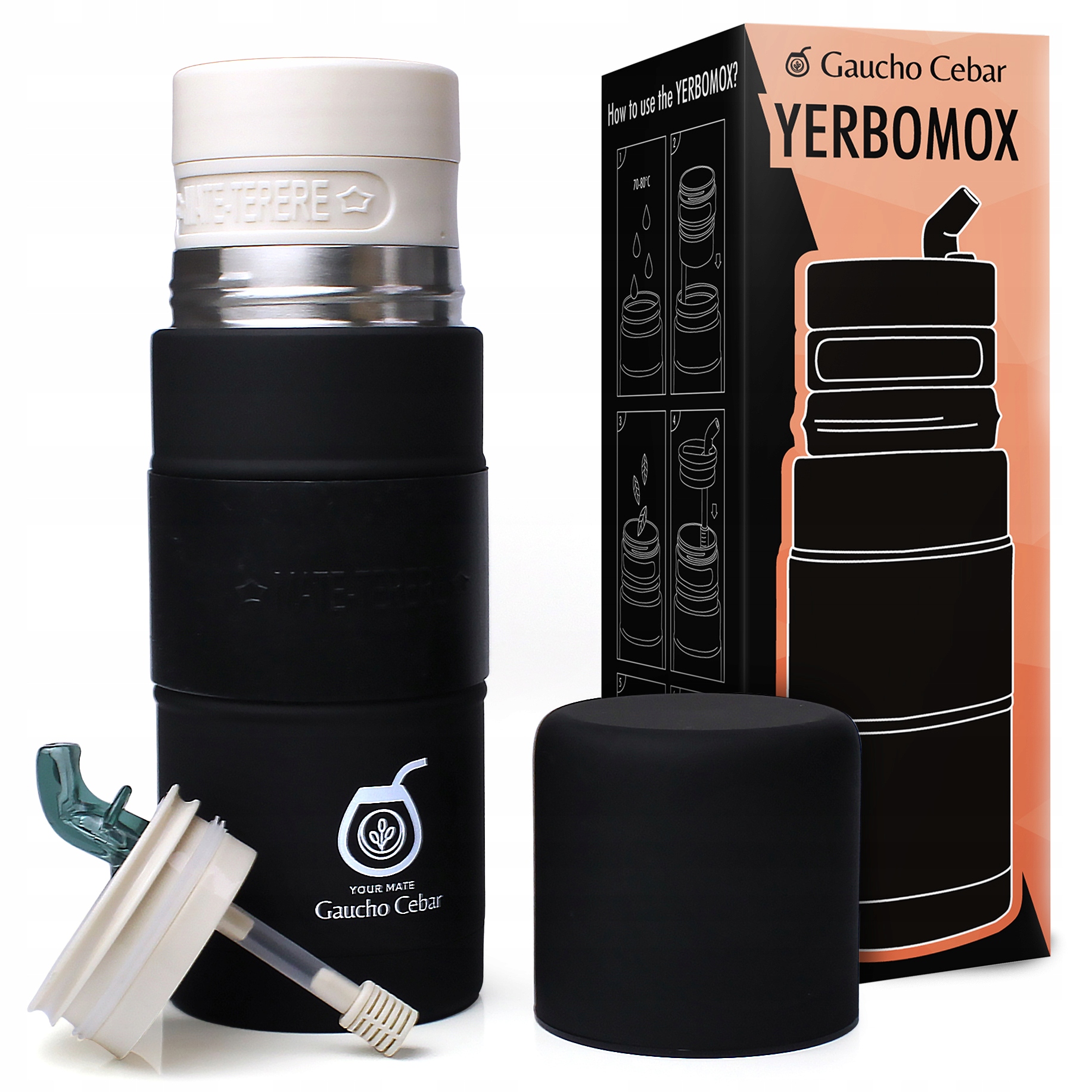 Levně Yerbomos Cebar All In One 500 ml Matero Termoska na yerba mate bombilla +50 g