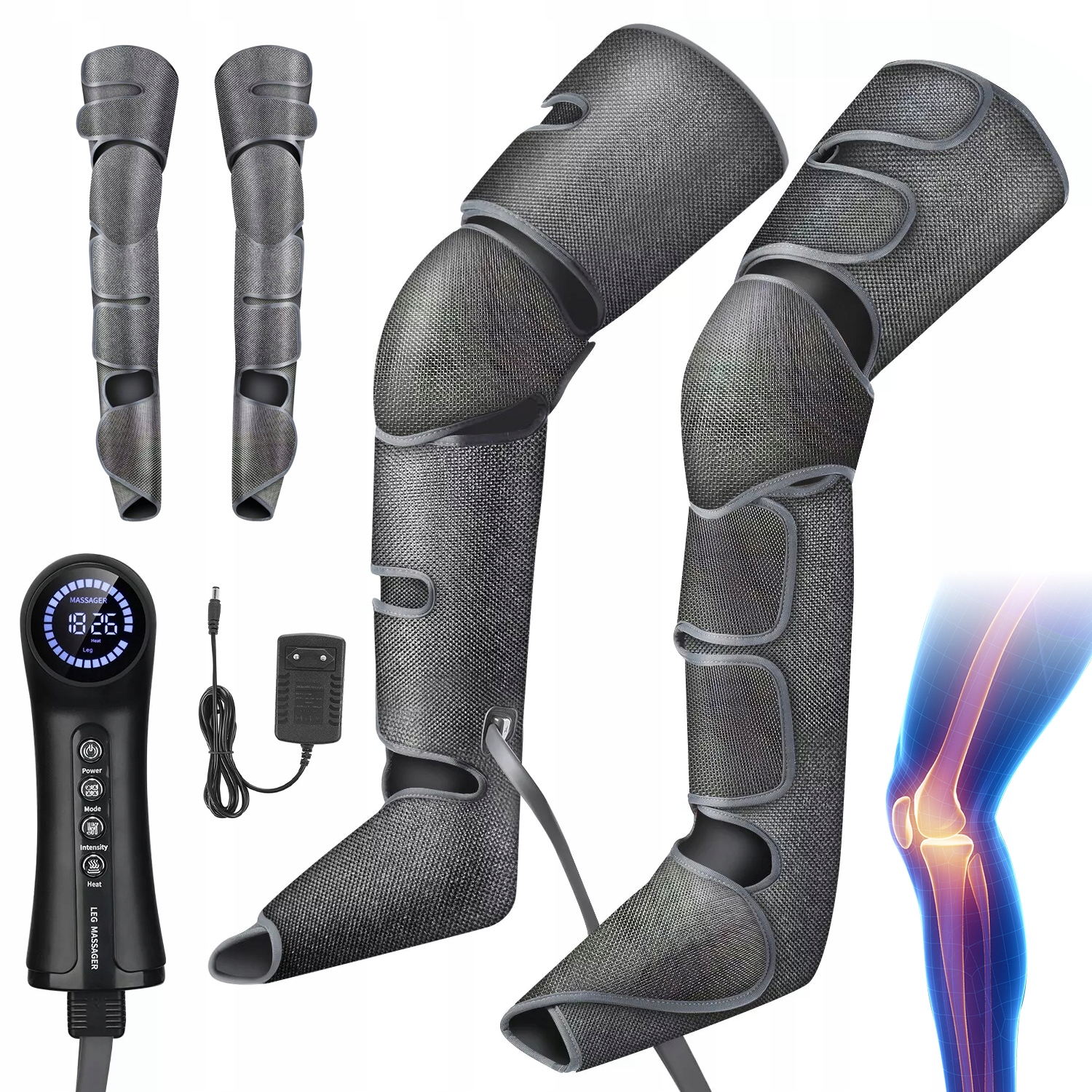 Masażer Nóg Z Kompresją Powietrzną 3D 24W Kostki Podeszwy Stóp