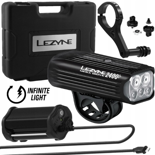 Sada osvětlení Lezyne Drive 2400+ Infinite Pack XL+ v kufříku