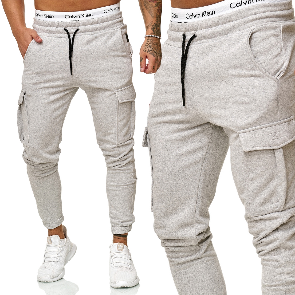 

Spodnie Dresowe Jogging Joggery Bojówki Kieszenie