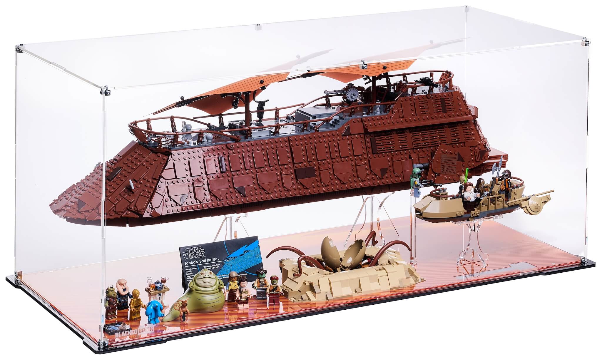 Vitrína Blacked Brick pre Lego (75397, 75396) Star Wars Barka Jabby & Jama