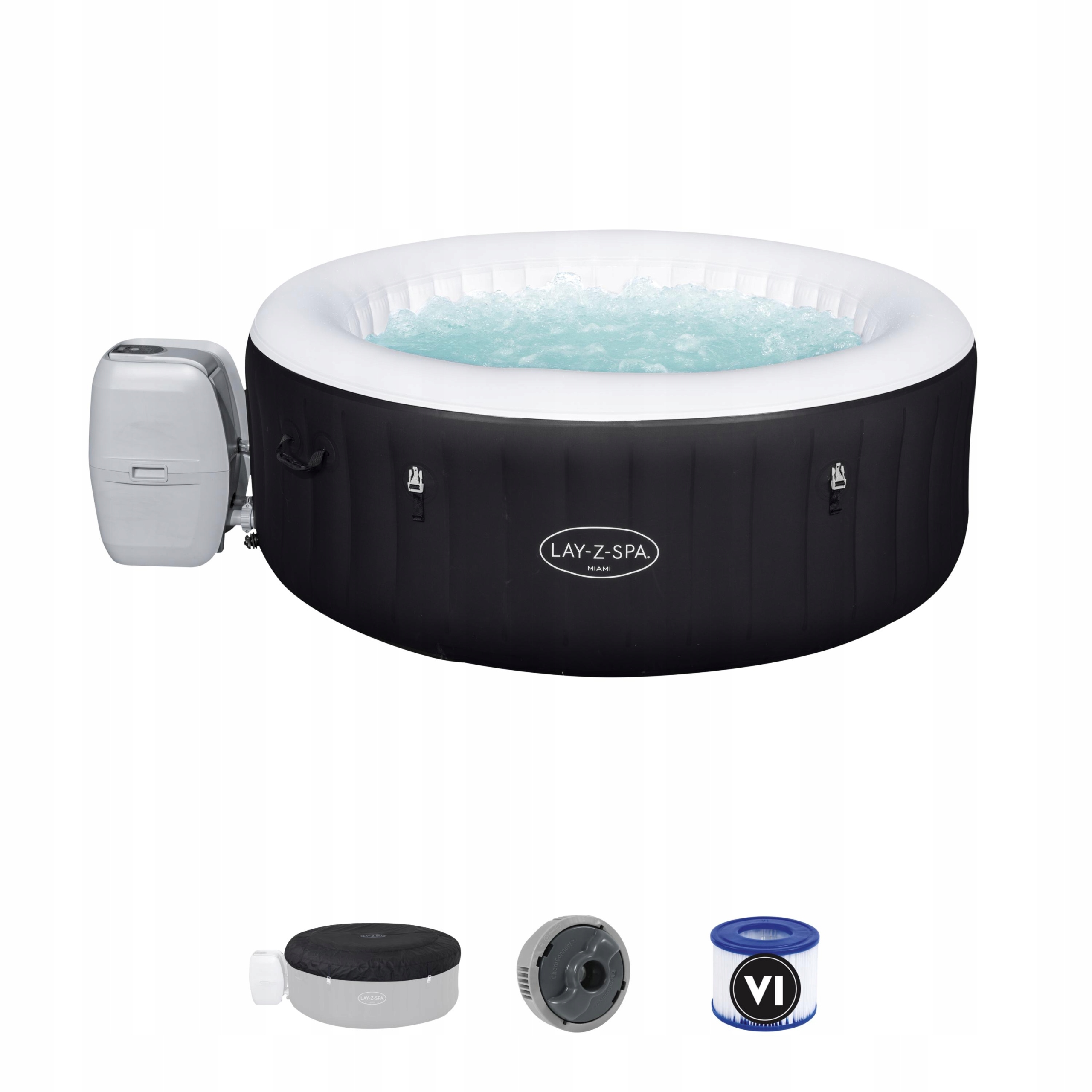 BESTWAY 60001 SPA JACUZZI 4 OSOBY PODGRZEWACZ Liczba dysz 120