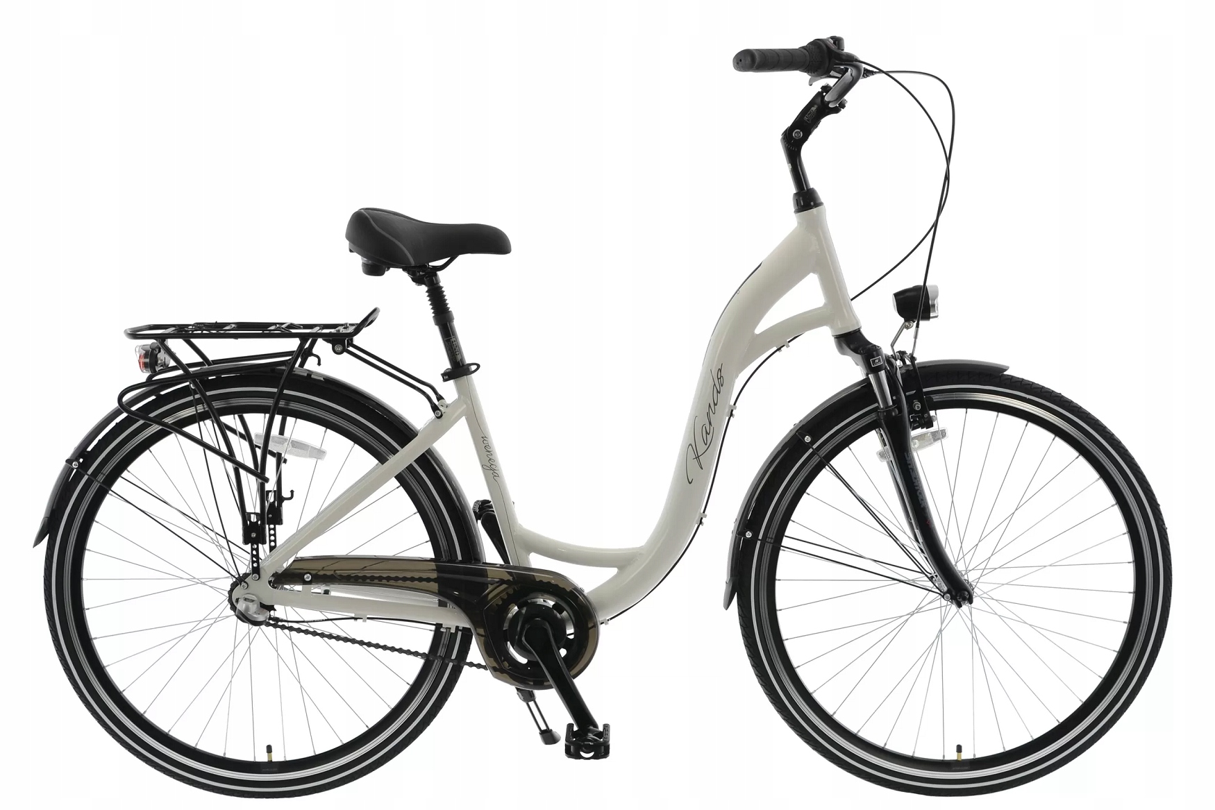 Rower 28 Kands Wenecja Alum. amort. Nexus 3 biegi 17" biały poł.