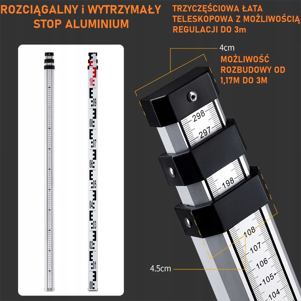 TELESKOPOWA ŁATA DO NIWELATORA FIRECORE Marka Firecore